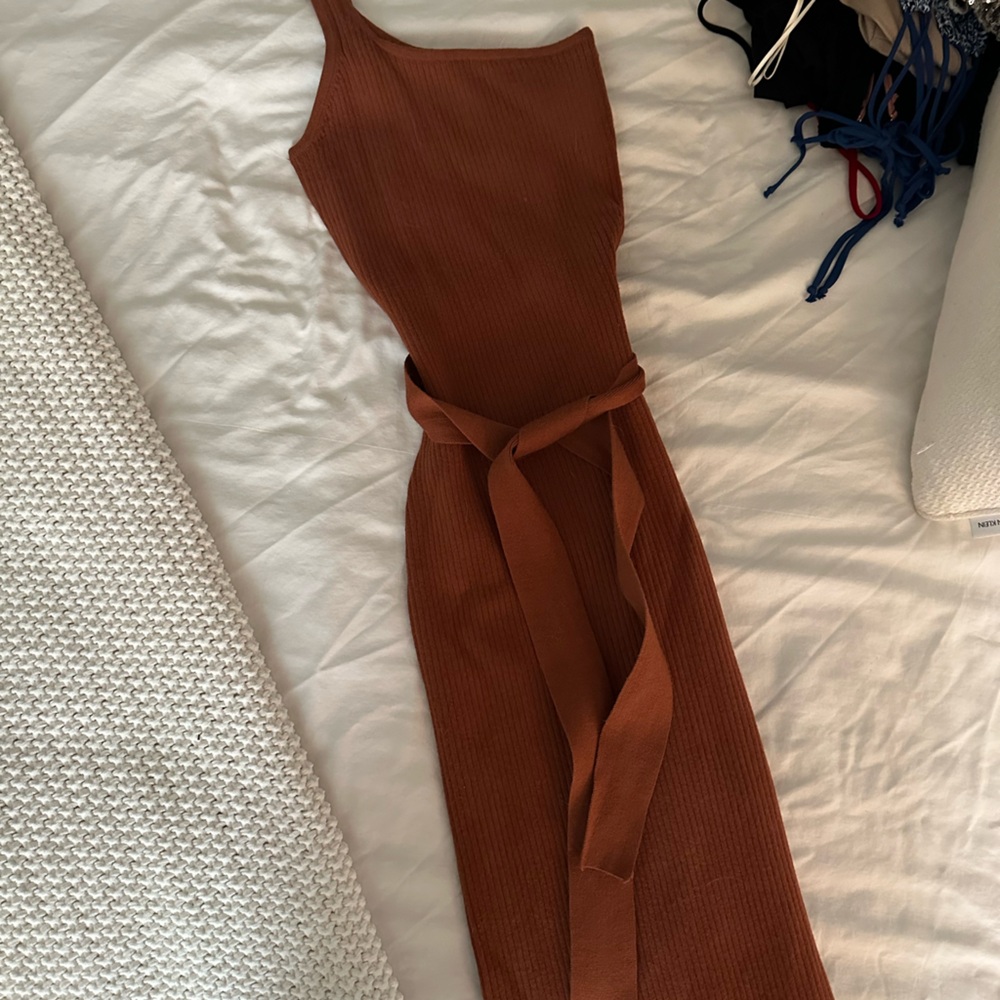 One shoulder knit dress